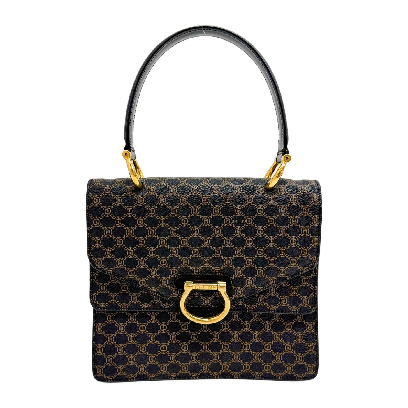 Macadam Black Coated Canvas Hand Bag