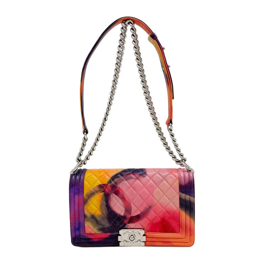 Boy 2014-2015 "Flower Power" Matelasse Mulitcolor Leather Shoulder Bag