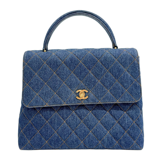 Coco Handle 1996-1997 Matelasse Blue Denim Handle Bag