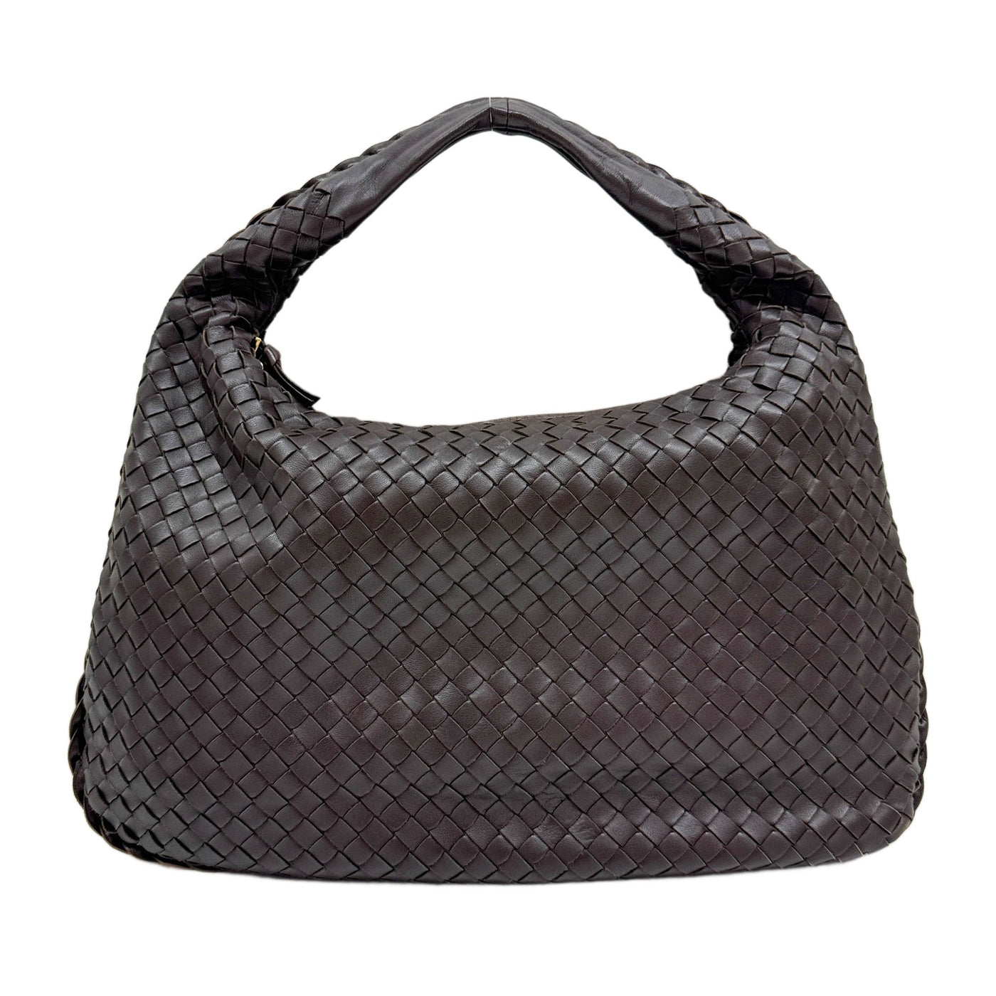Veneta Intrecciato Brown Leather Shoulder Bag