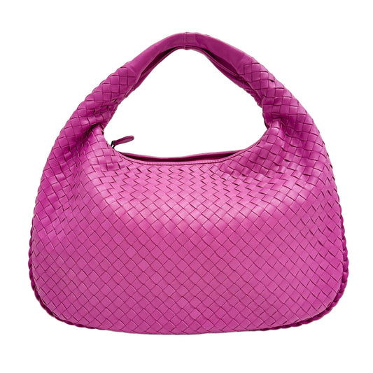 Veneta Intrecciato Purple Leather Shoulder Bag