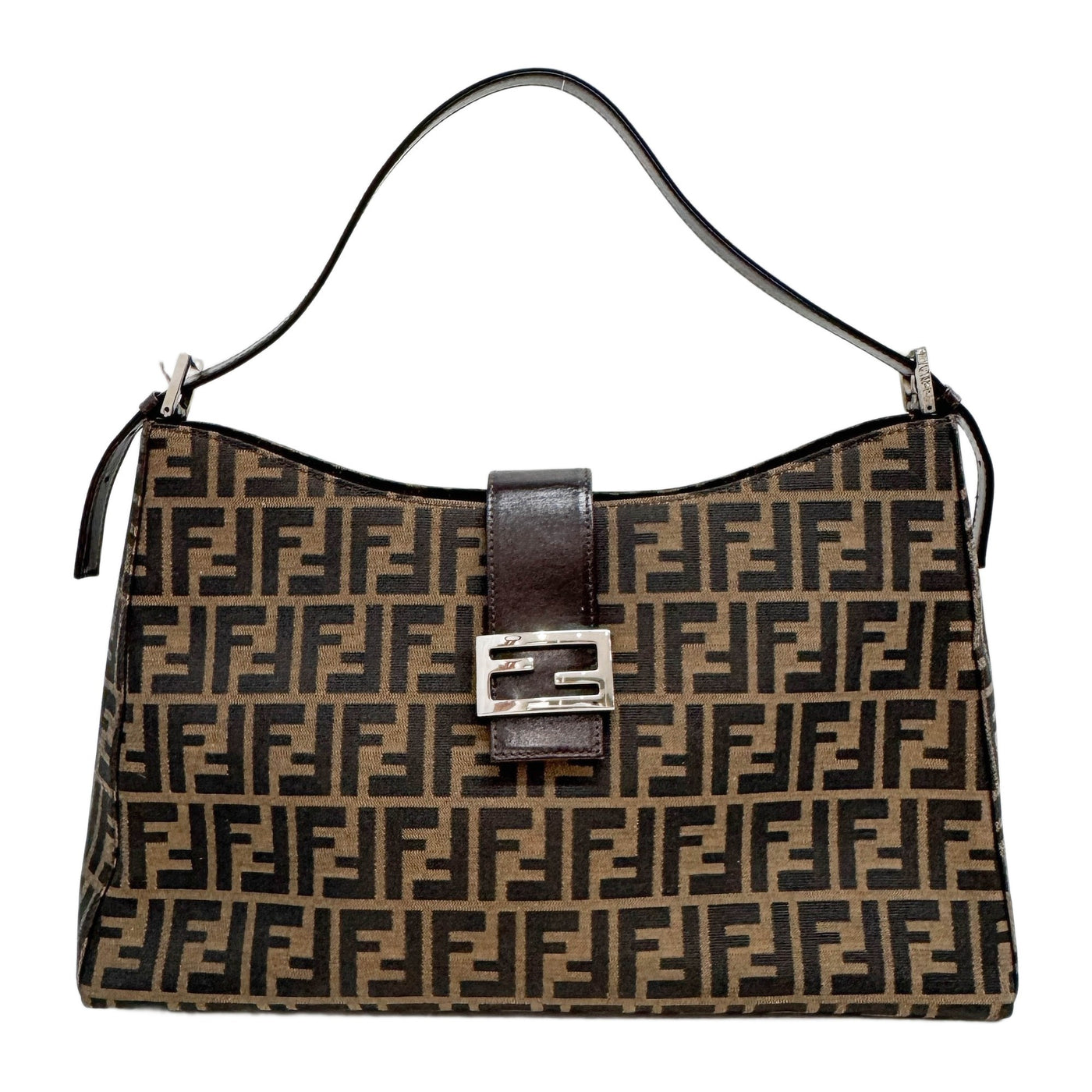 Brown Zucca Canvas Shoulder Tote Bag