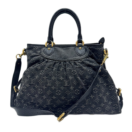 Neo Cabby Black Monogram Canvas Denim Two Way Bag