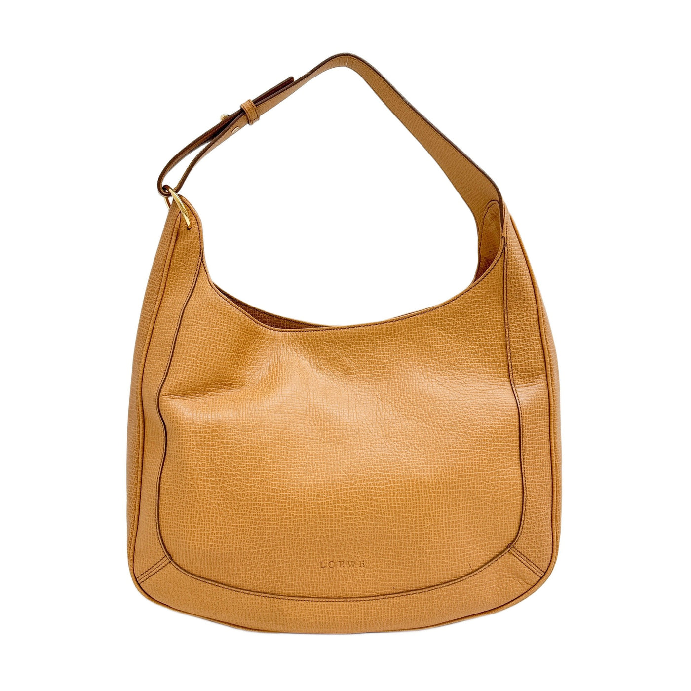Apricot Leather Shoulder Bag