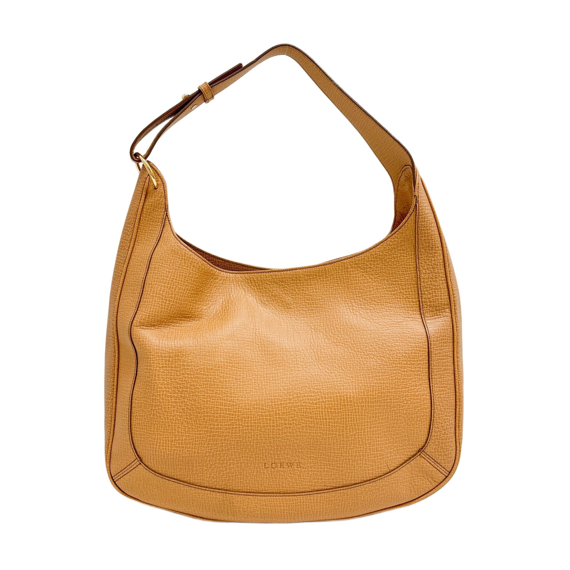 Apricot Leather Shoulder Bag