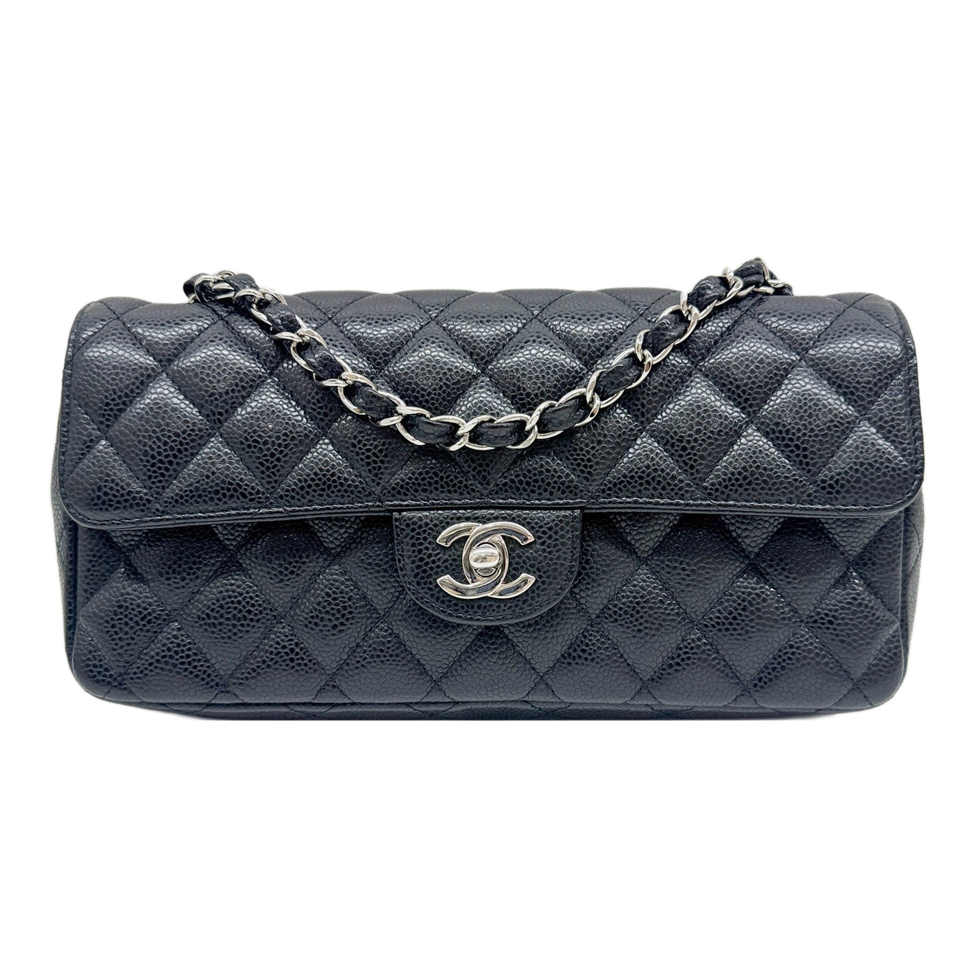 East West Classic Flap 2010-2011 Matelasse Black Leather Shoulder Bag