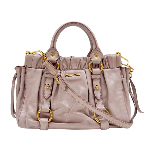 Mini Vitello Light Pink Leather Handle Bag