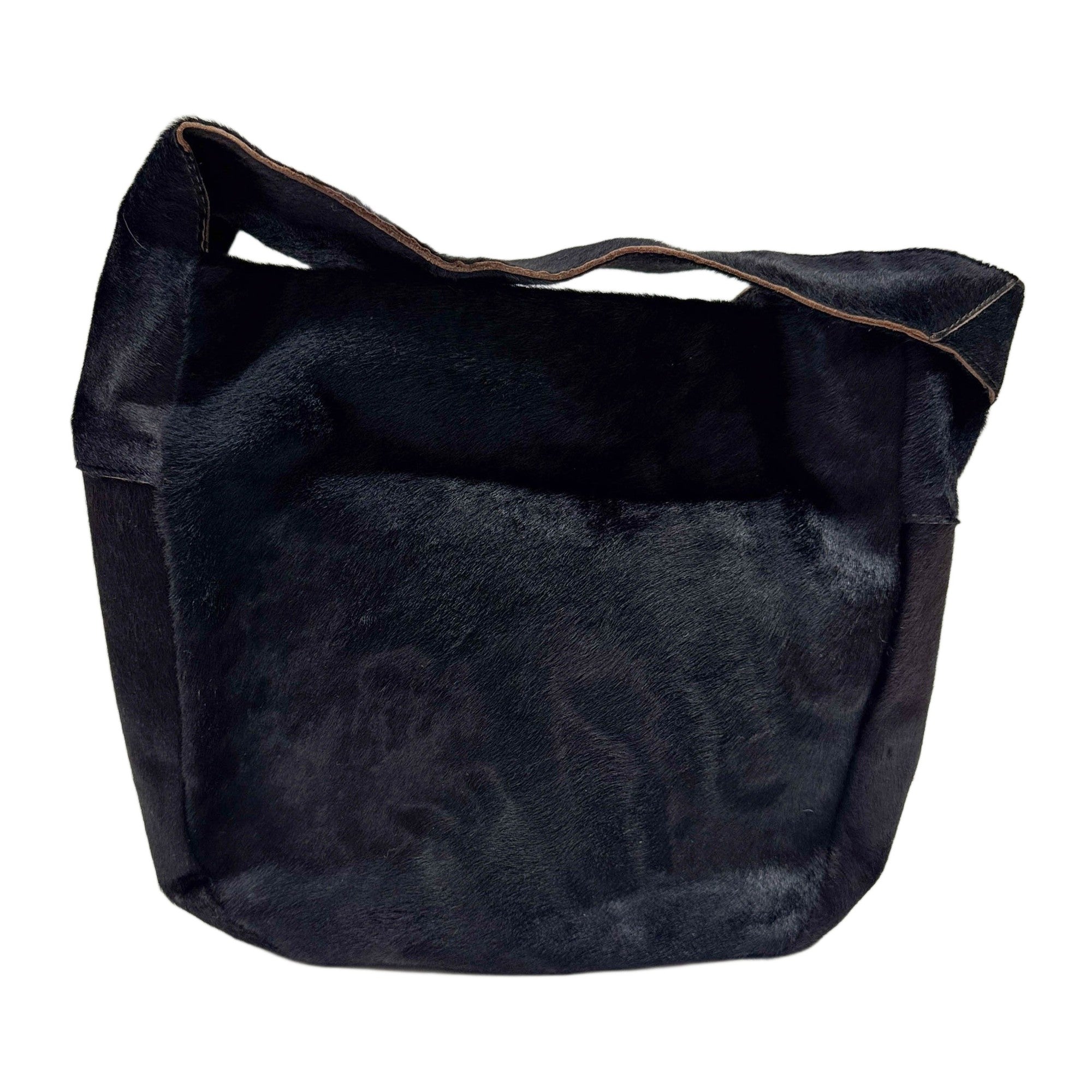 Dark Brown Pony Hair Hobo Bag