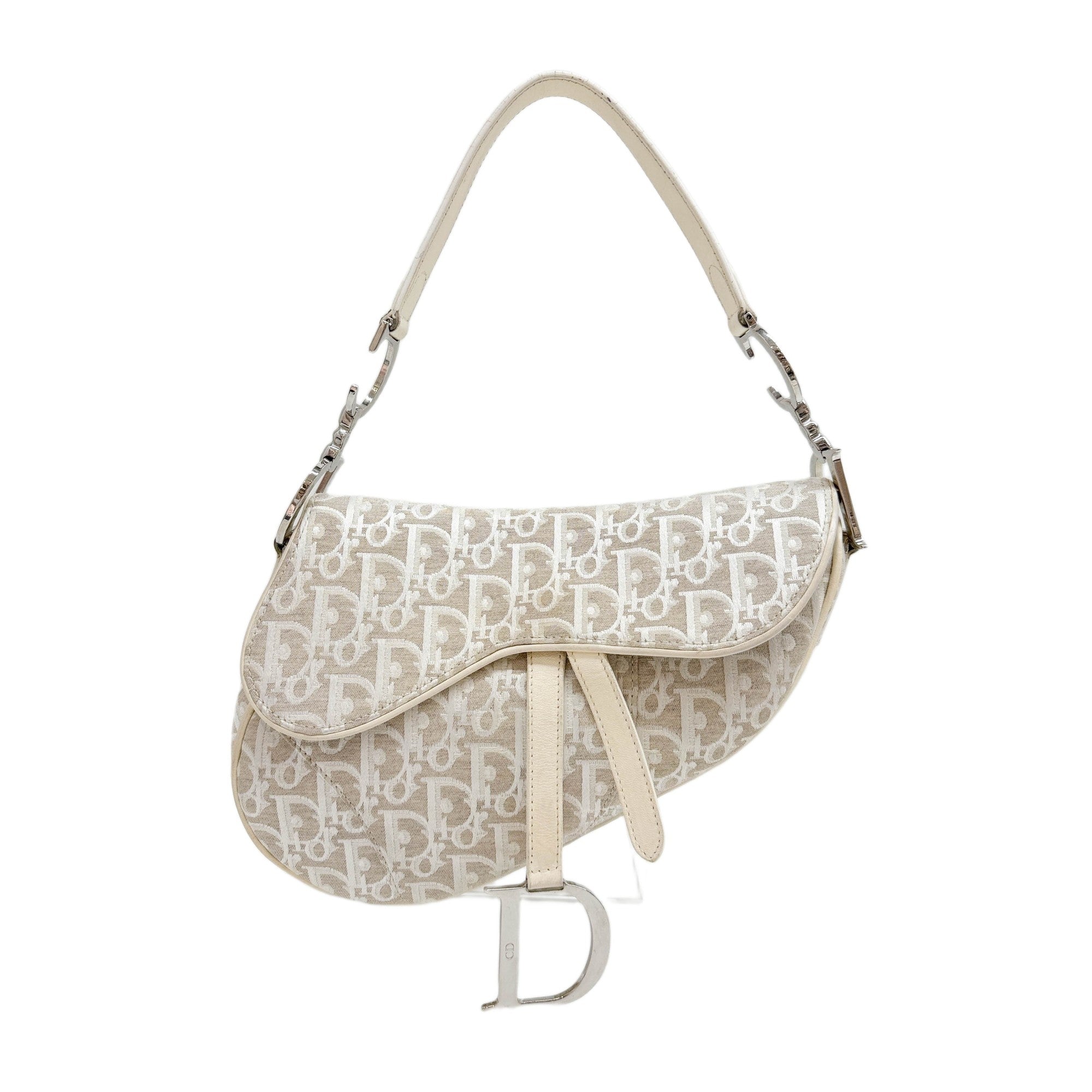 Saddle White Trotter Canvas Shoulder Bag