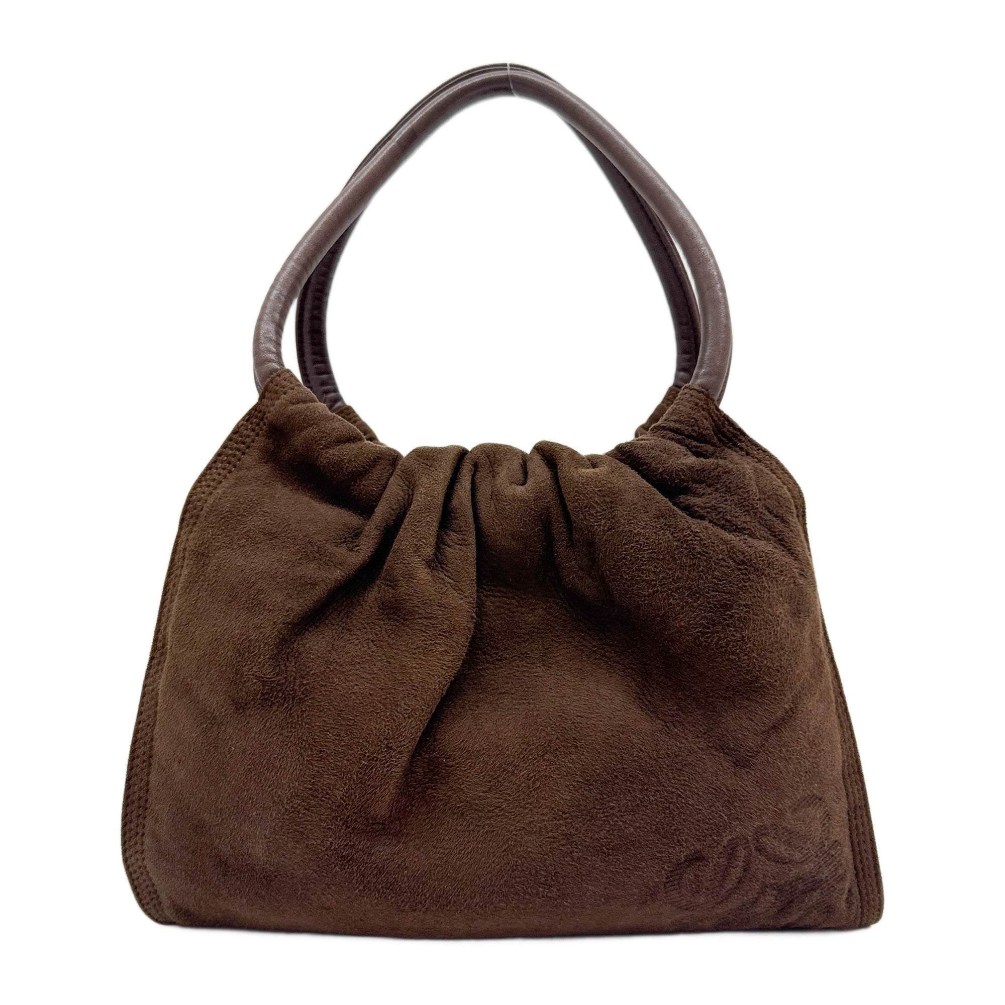 Brown Suede Hand Bag