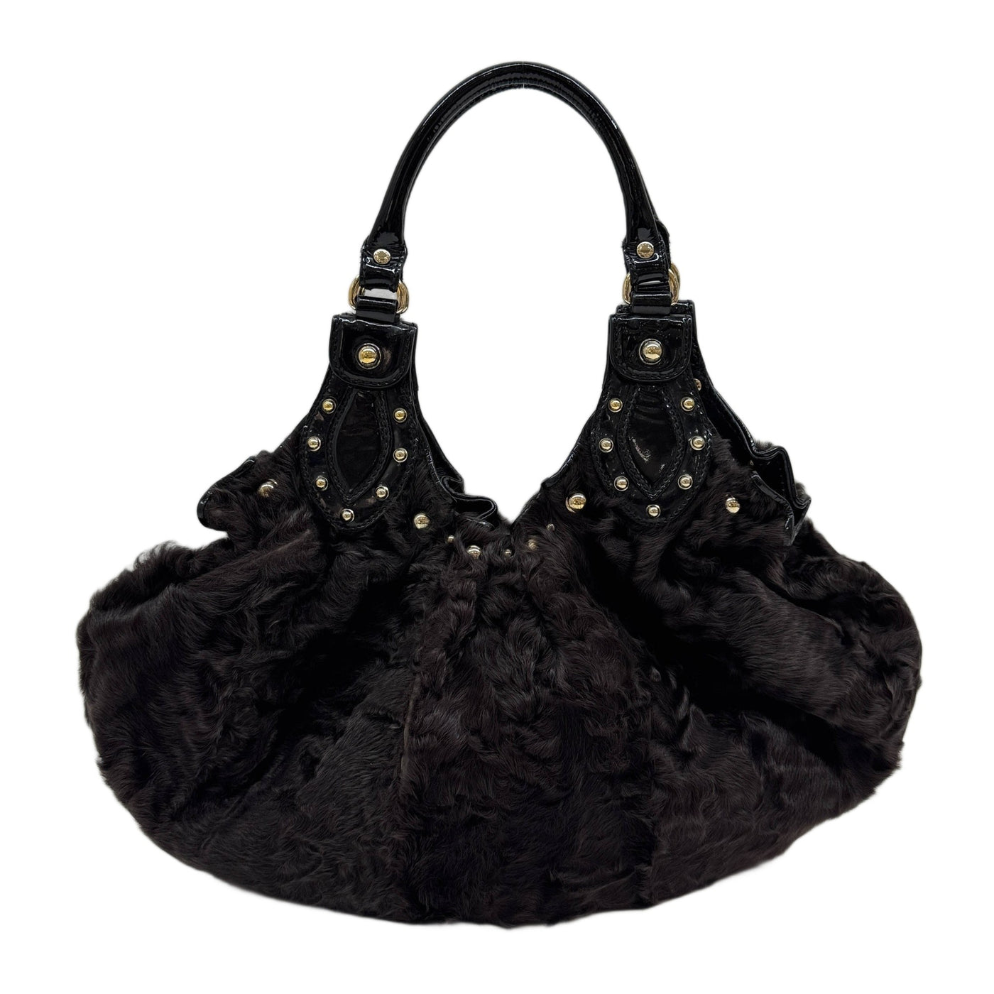 Dark Brown Pony Hair Hobo Bag