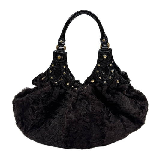 Dark Brown Pony Hair Hobo Bag