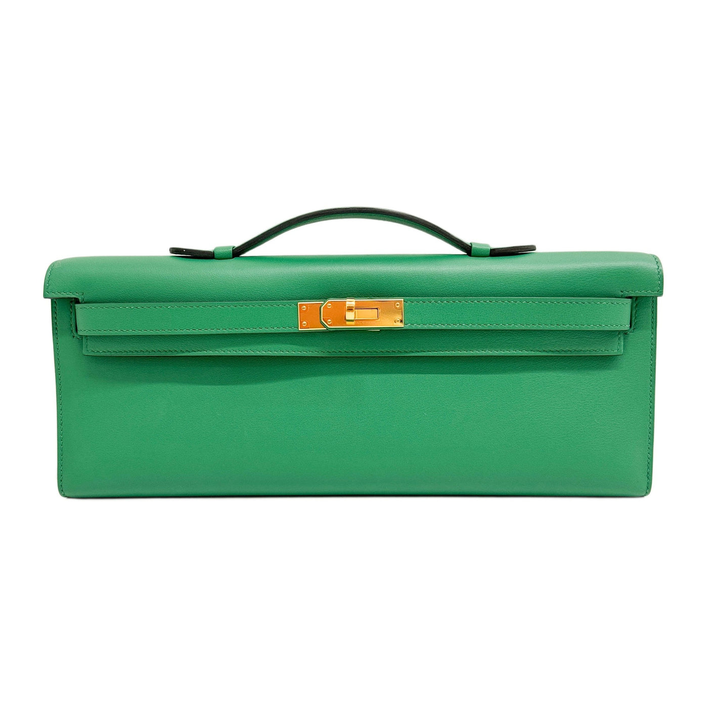 Kelly Cut 2017 Green Leather Handle Bag