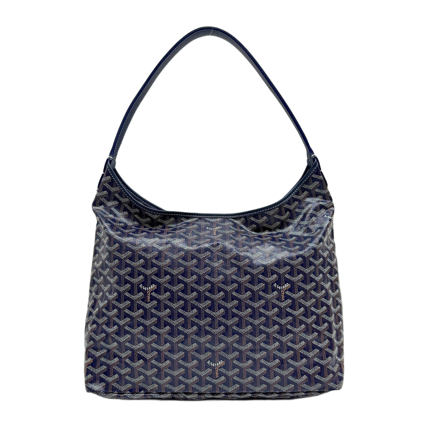 Hobo Bohème Monogram Navy Coated Canvas Shoulder Bag