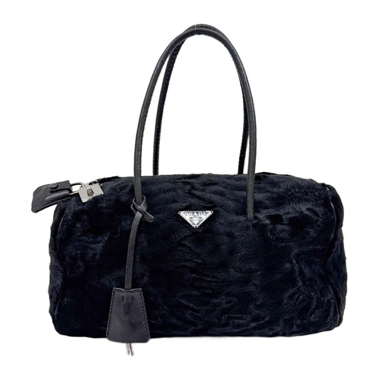 Black Pony Hair Handle Bag