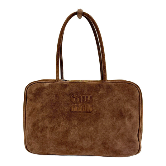 Beau Brown Suede Shoulder Bag