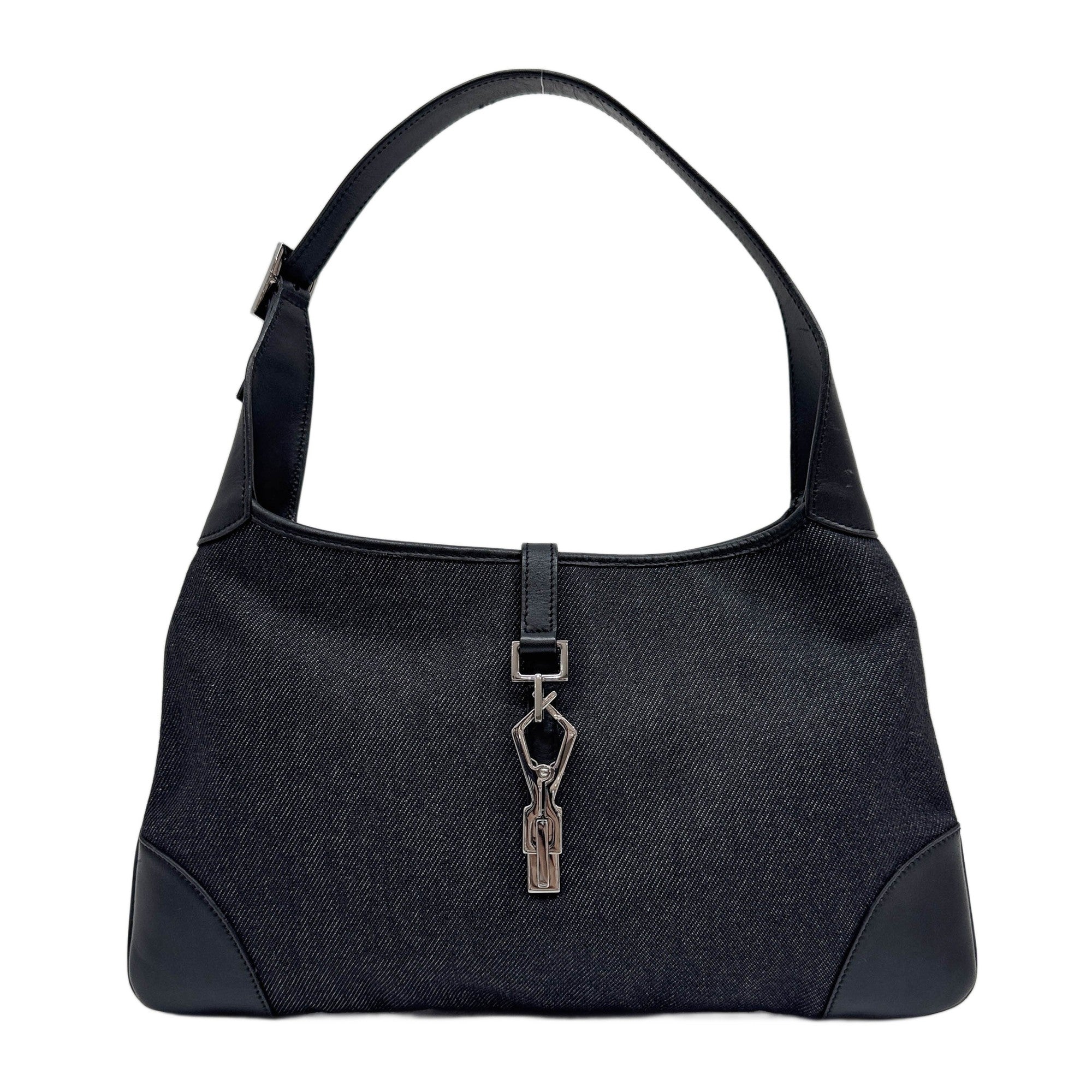 Jackie Black Denim Shoulder Bag