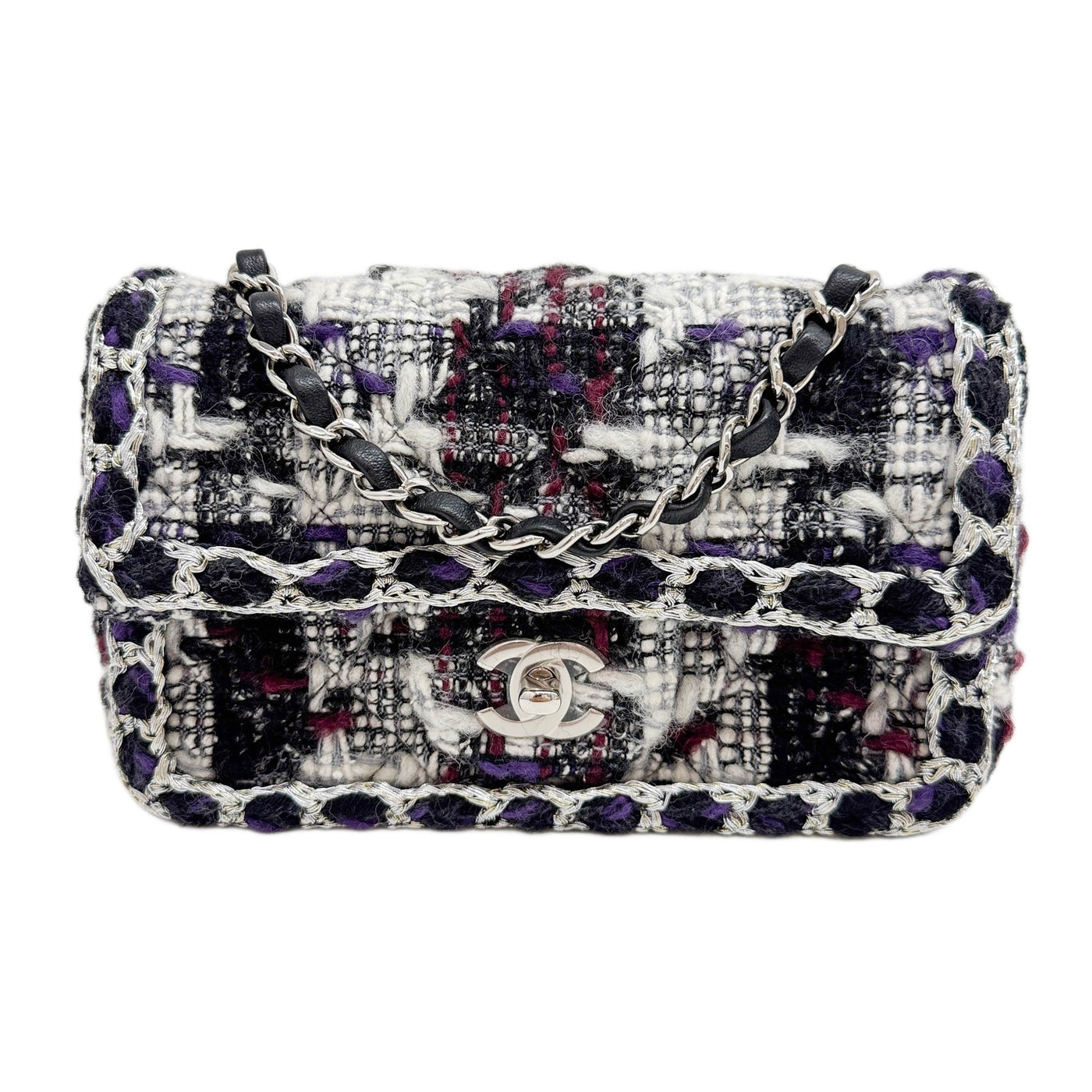 Rectangular Mini Classic Flap 2019 Multicolor Quilted Tweed Shoulder Bag