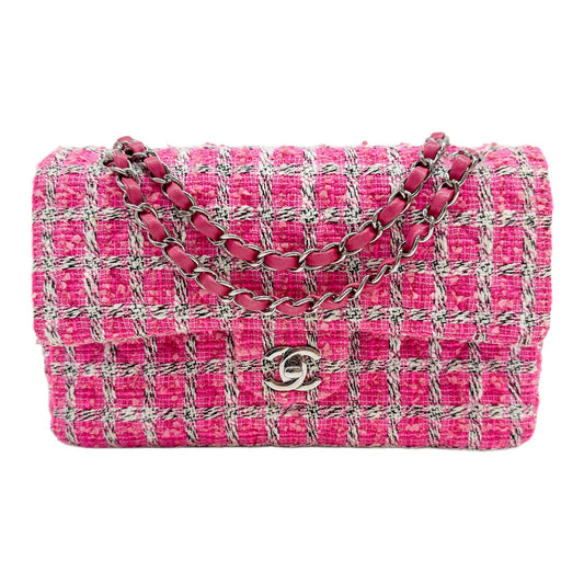 Classic Double Flap 2014 PinkTweed Shoulder Bag
