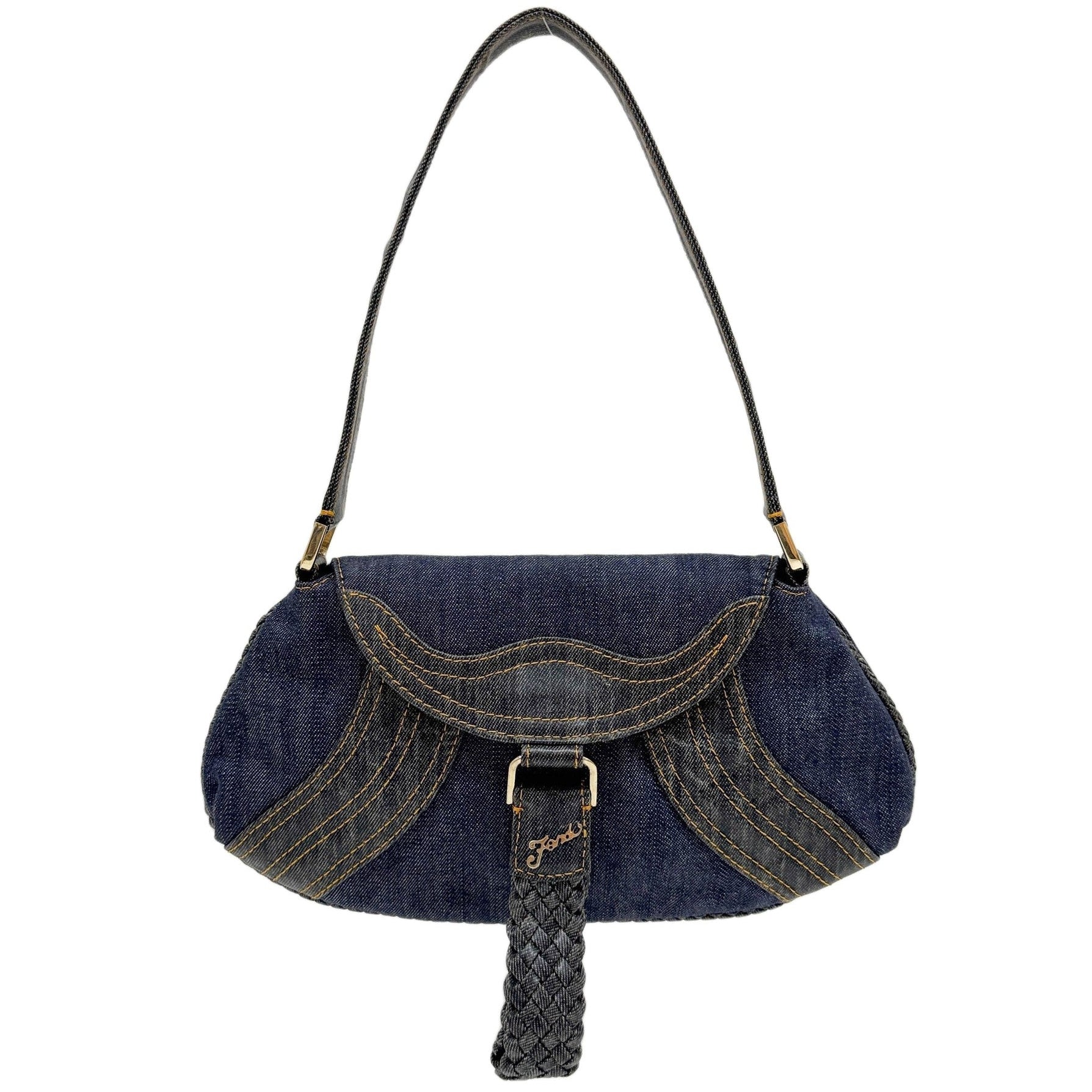Mini Spy Blue Denim Shoulder Bag