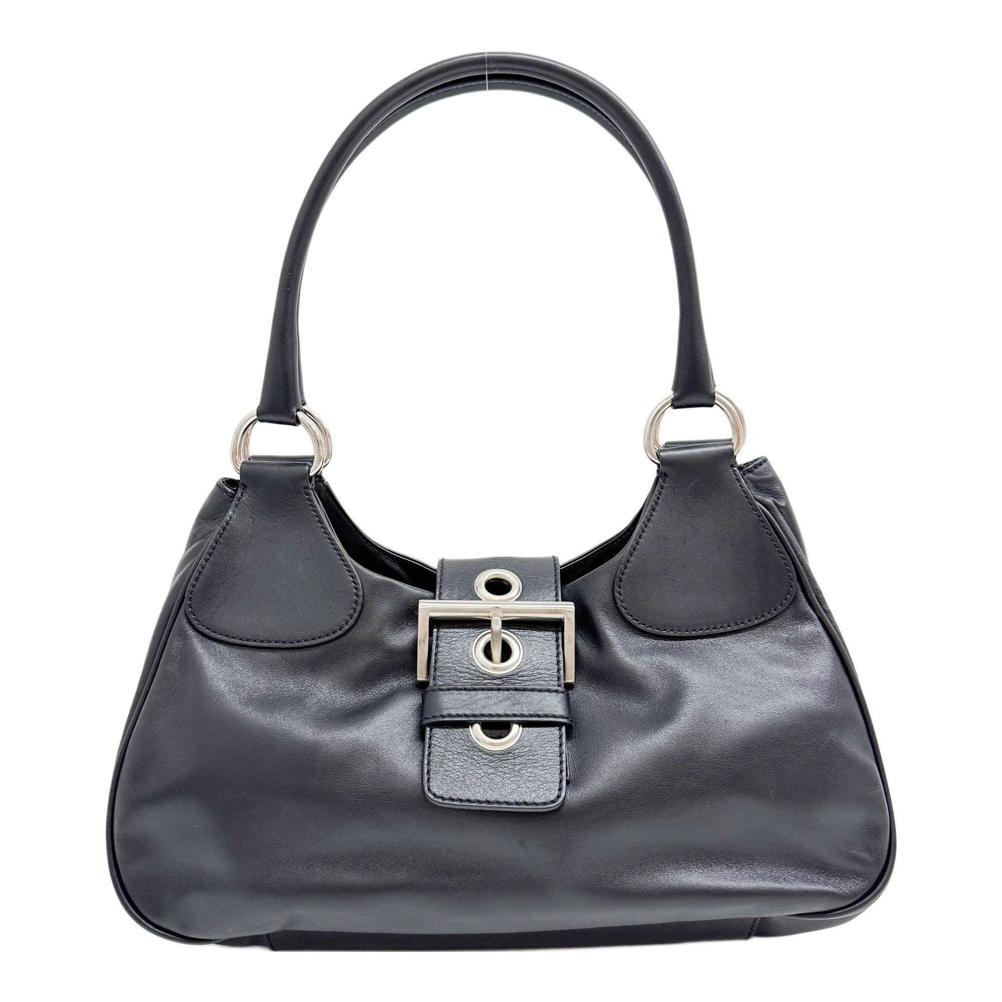 Black Leather Shoulder Bag
