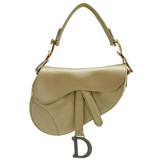 Mini Saddle Sage Satin Handle Bag