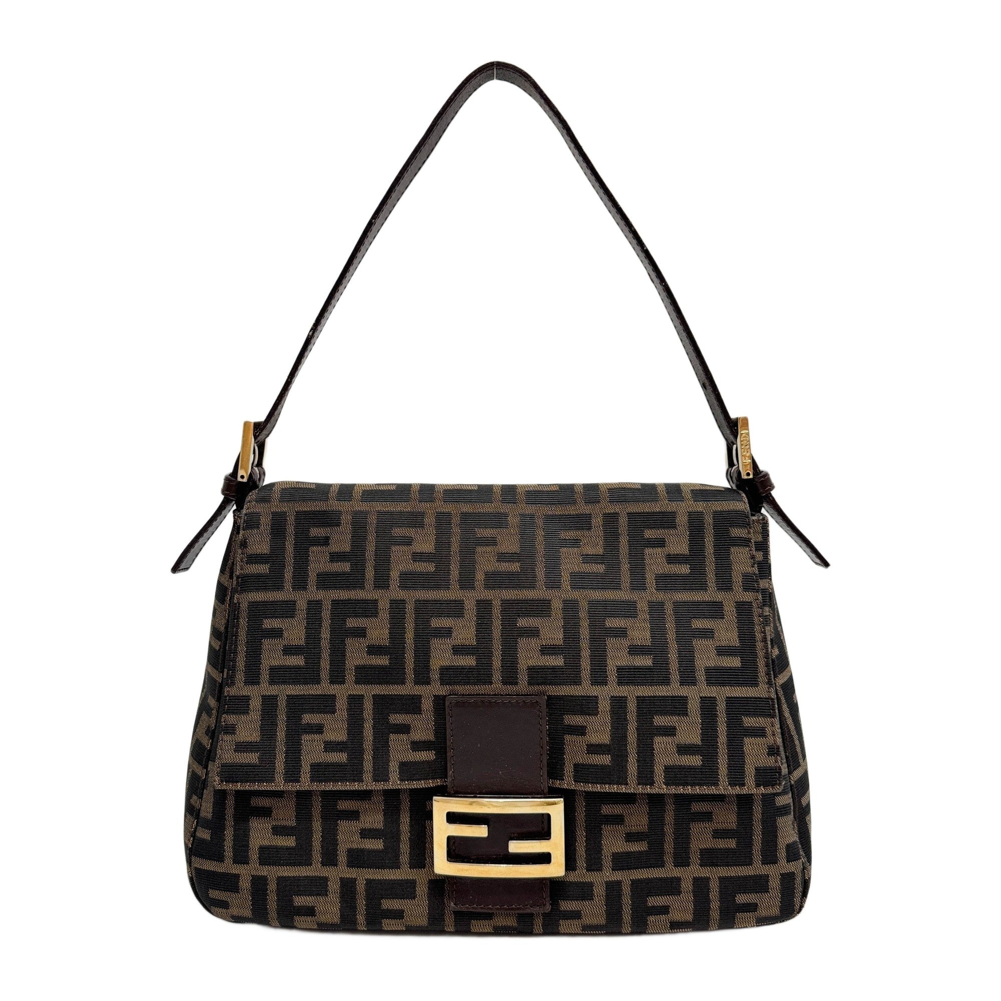 バッグ FENDI mamma baguette shoulder bag zucca FENDI Mamma Baguette Brown Zucca Canvas Shoulder Bag – HIVE PRELOVED