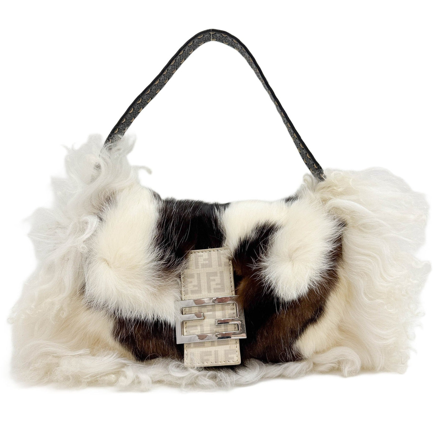 Baguette Selleria Calico Fur Shoulder Bag