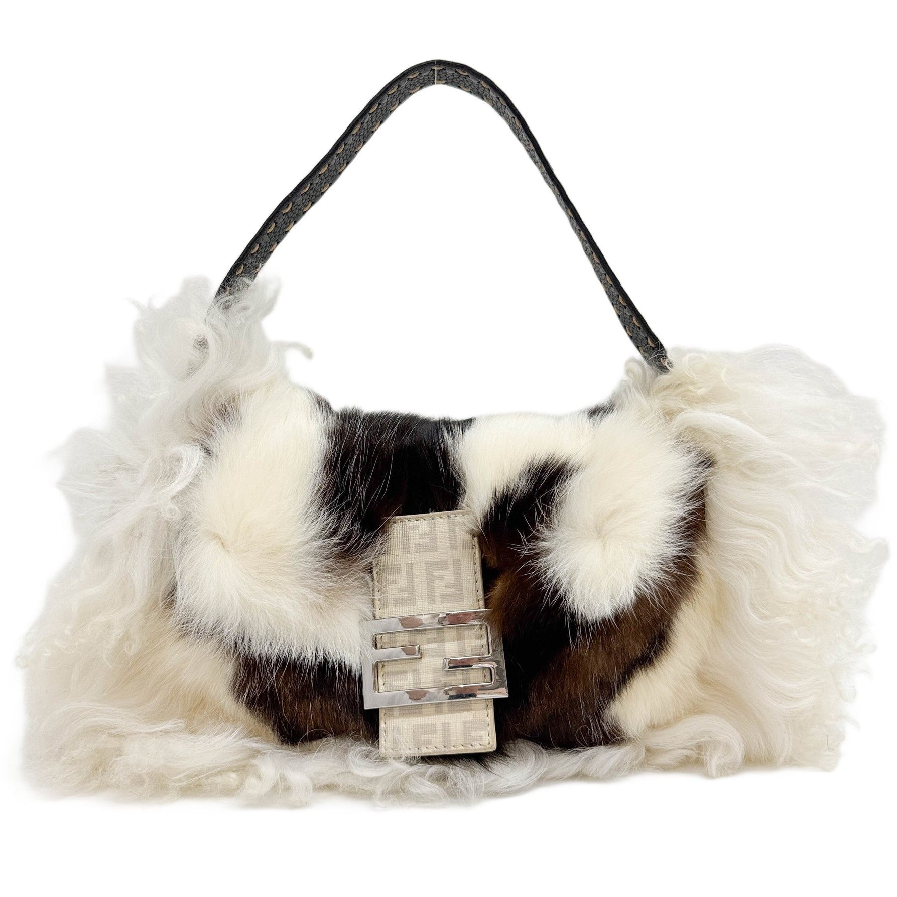 Baguette Selleria Calico Fur Shoulder Bag