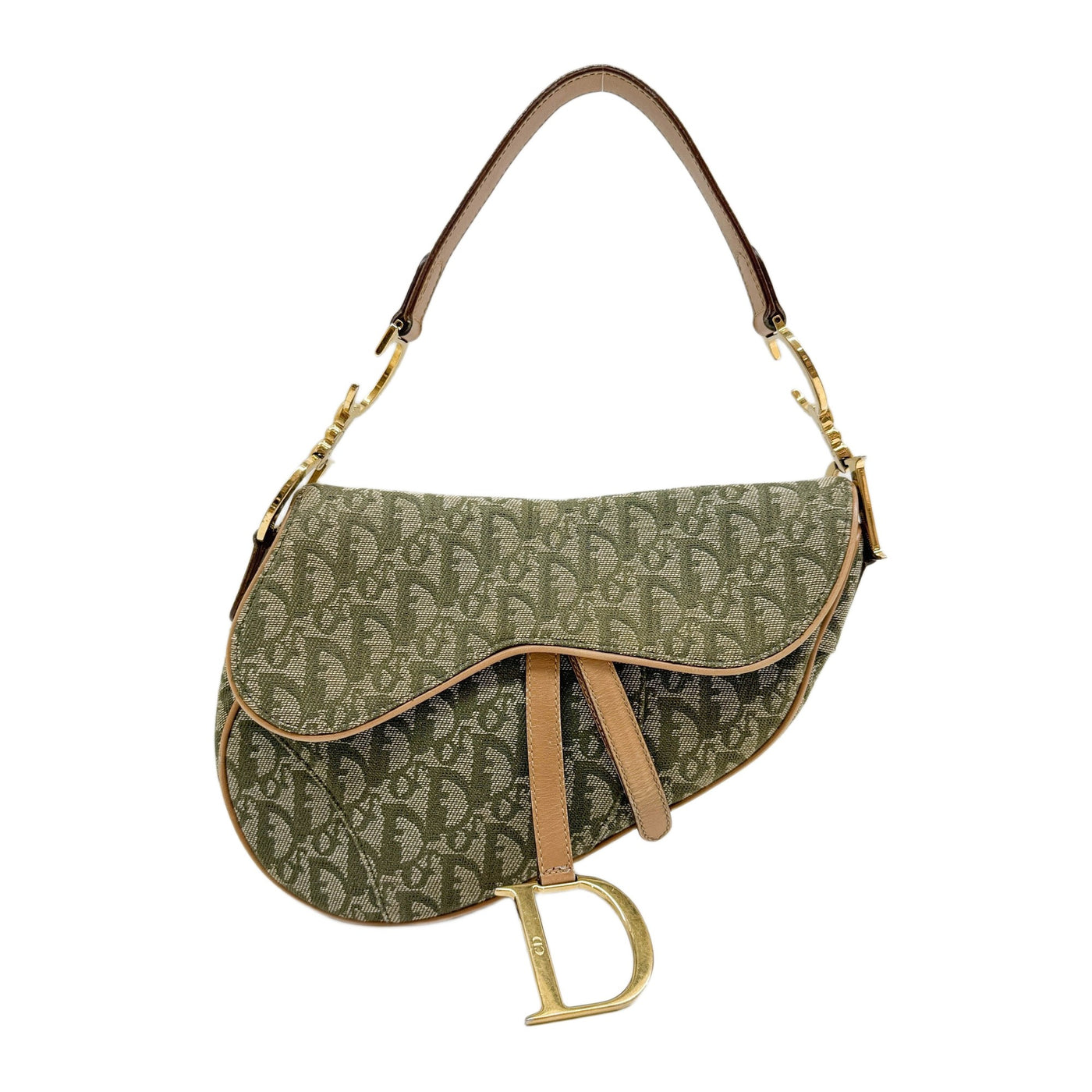 Saddle Green Trotter Canvas Shoulder Bag