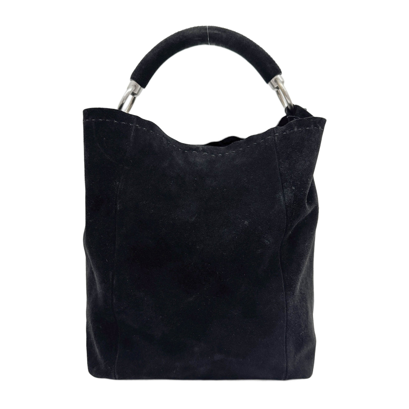 Black Suede Hobo Bag
