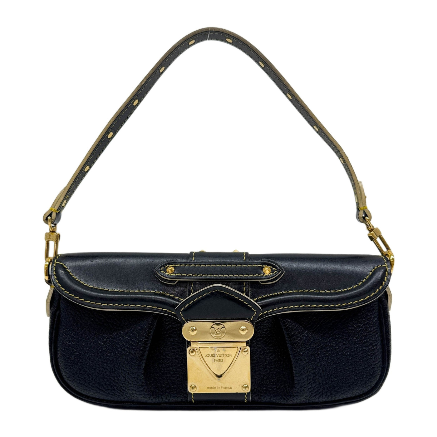 Suhali Le Precieux Black Leather Shoulder Bag