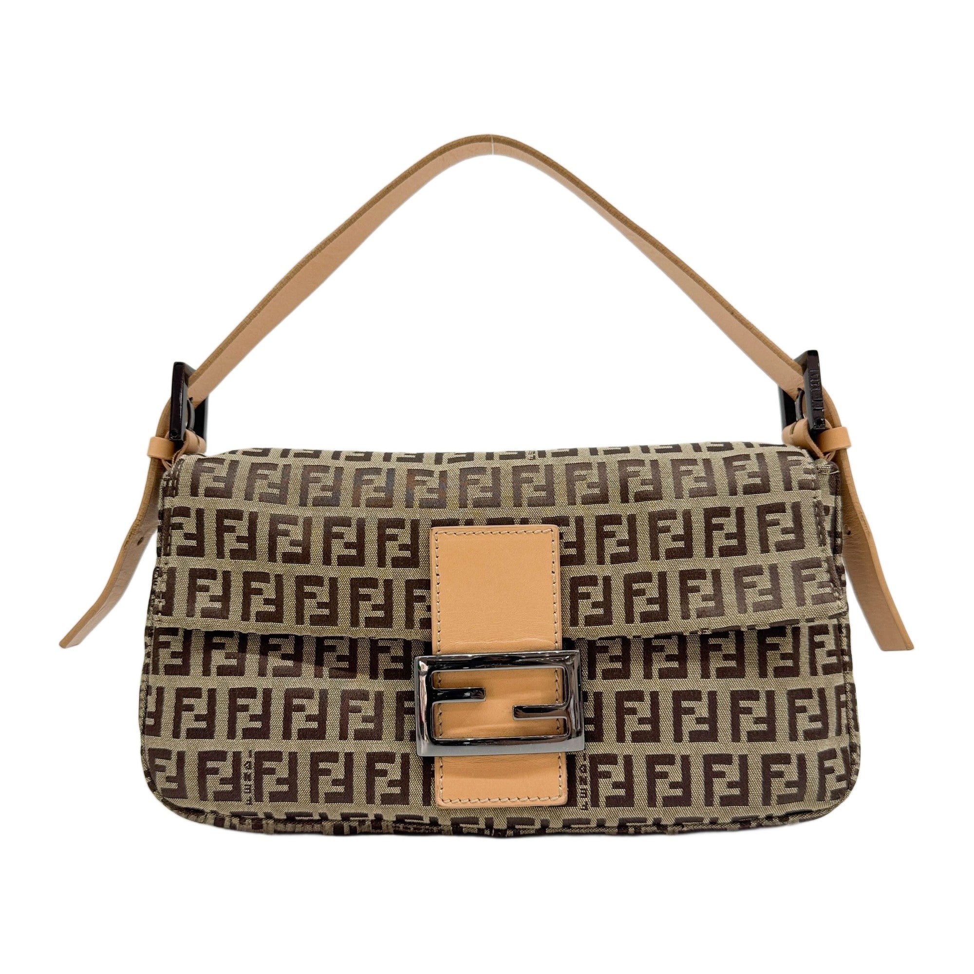 Baguette Brown Zucchino Canvas Shoulder Bag