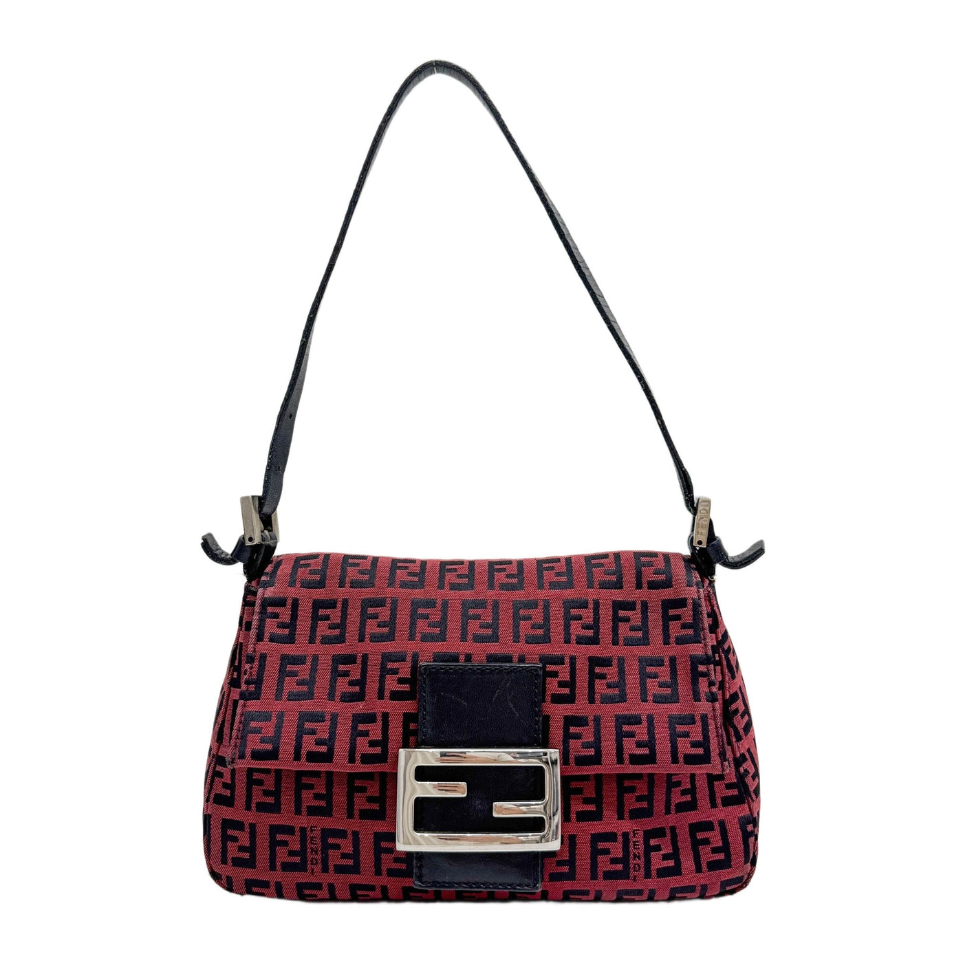 Mini Mamma Baguette Red Zucchino Canvas Shoulder Bag
