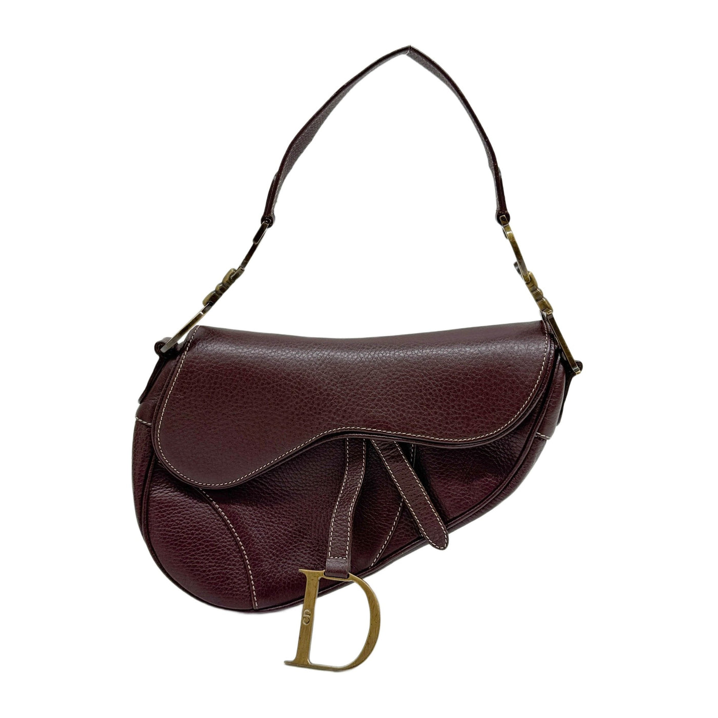 Saddle Brown Leather Shoulder Bag