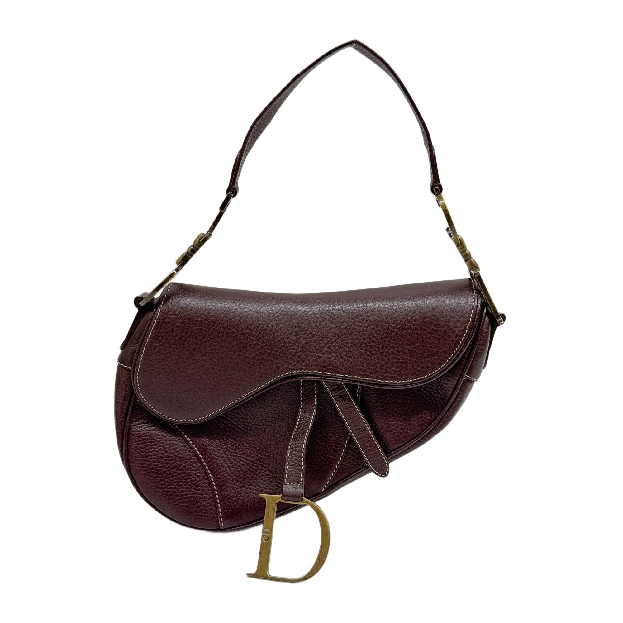Saddle Brown Leather Shoulder Bag