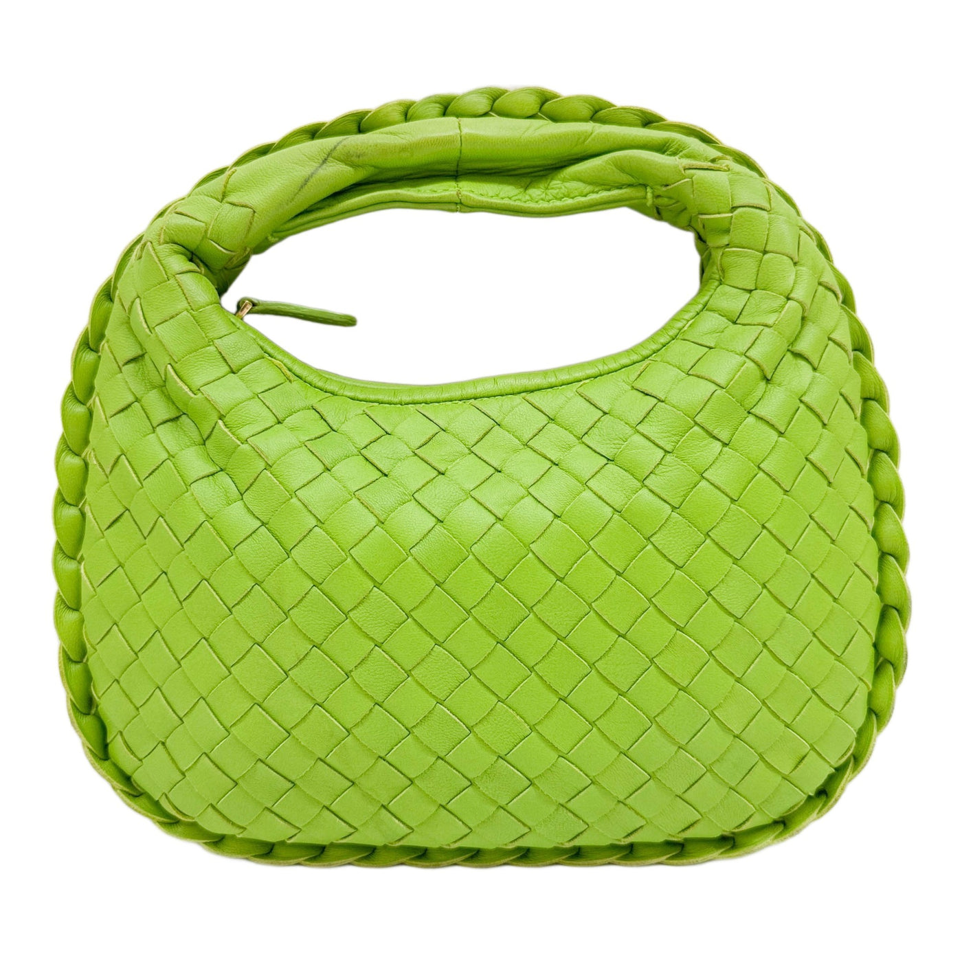Mini Veneta Intrecciato Apple Green Leather Hand Bag