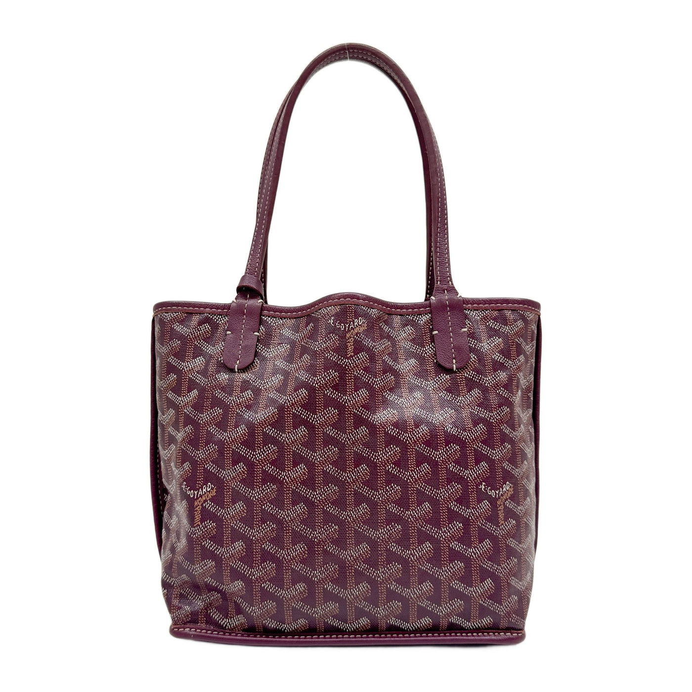 Mini Anjou Dark Plum Canvas Tote Hand Bag