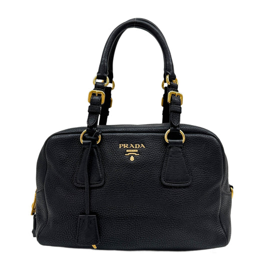 Boston Grey Leather Shoulder Bag