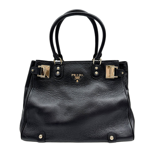 Black Leather Two Way Bag