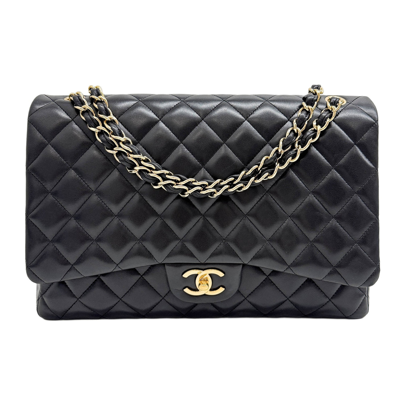 Jumbo Classic Double  Flap 2011 Matelasse Black Leather Shoulder Bag
