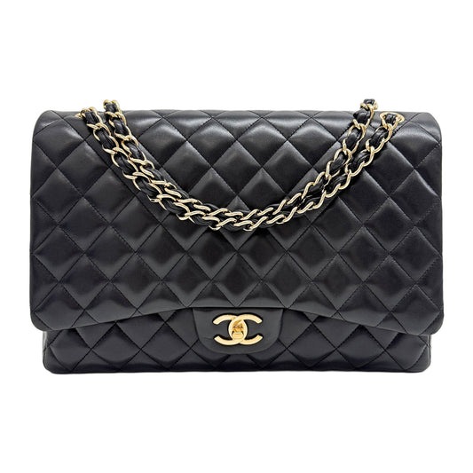Jumbo Classic Double  Flap 2011 Matelasse Black Leather Shoulder Bag