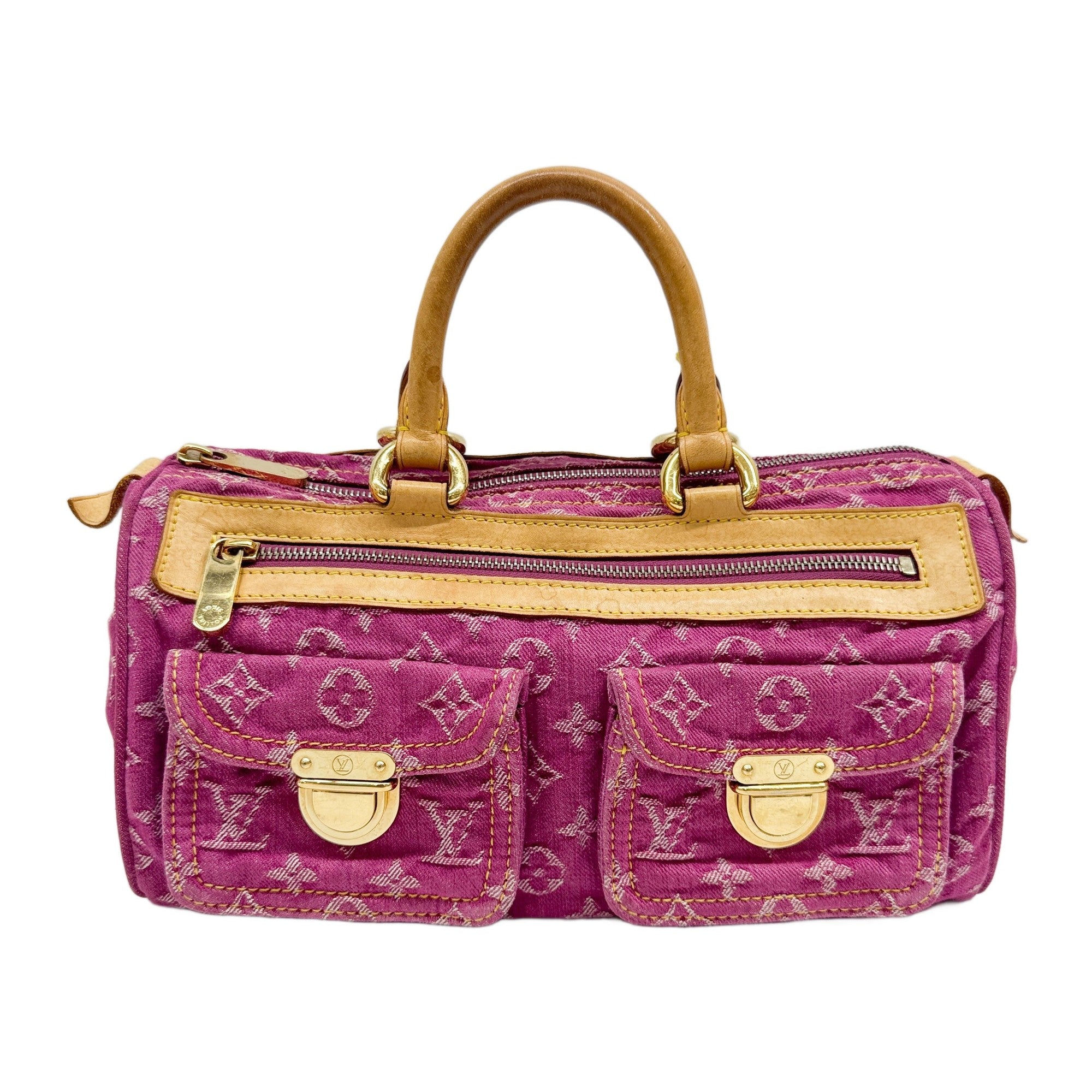 Neo Speedy Pink Monogram Denim Hand Bag