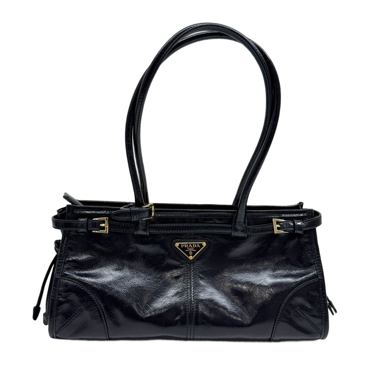 Medium Bonnie Black Leather Two Way Bag