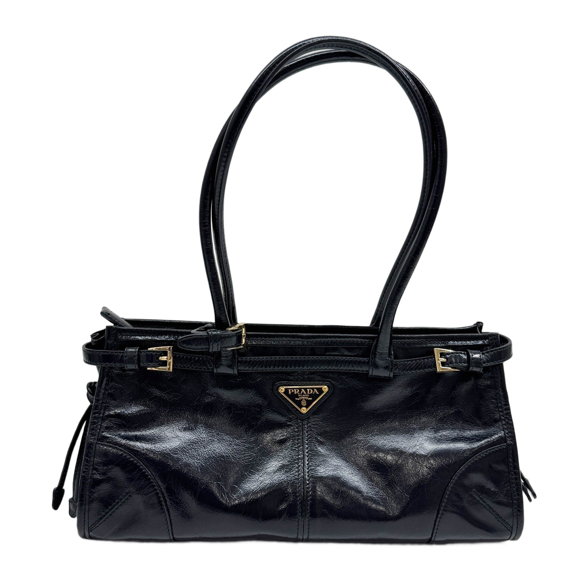 Medium Bonnie Black Leather Two Way Bag