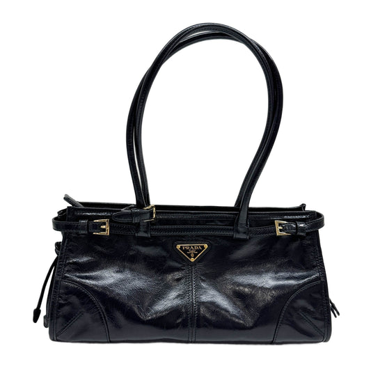 Medium Bonnie Black Leather Two Way Bag