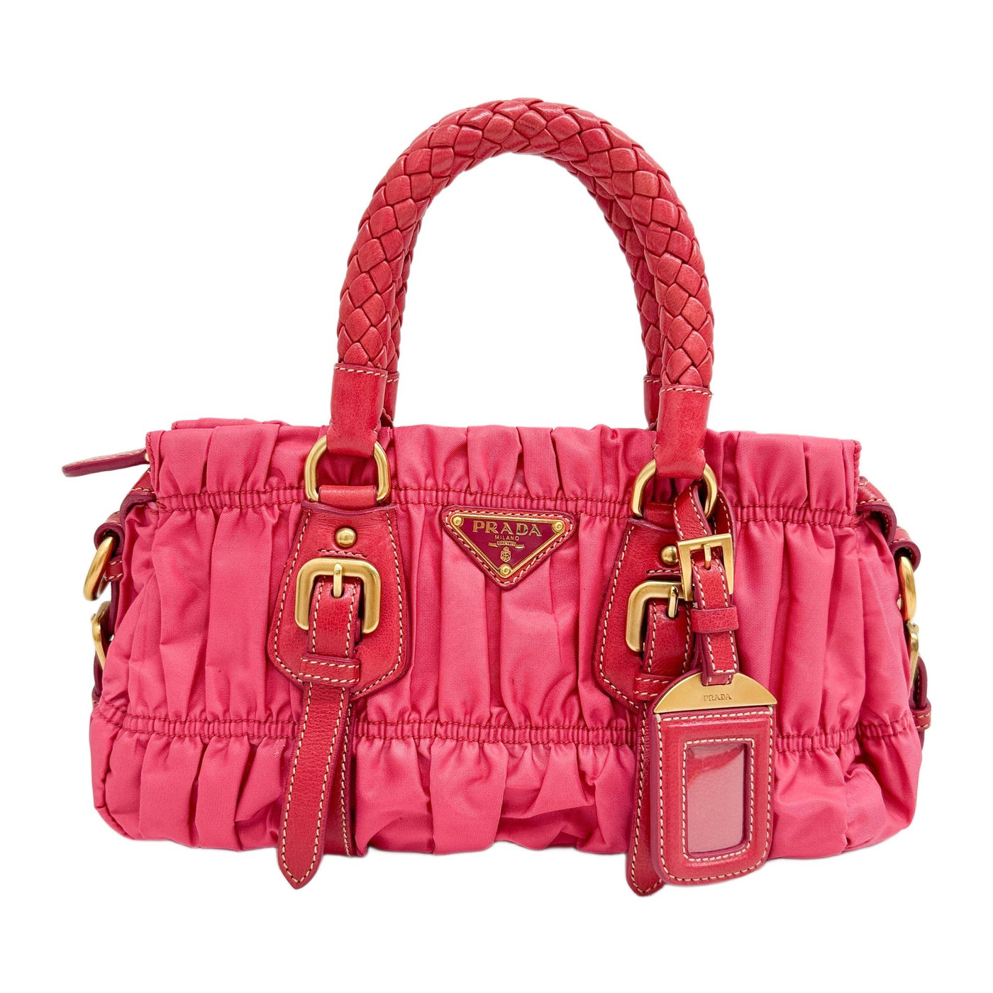 Pink Nylon Two Way Bag