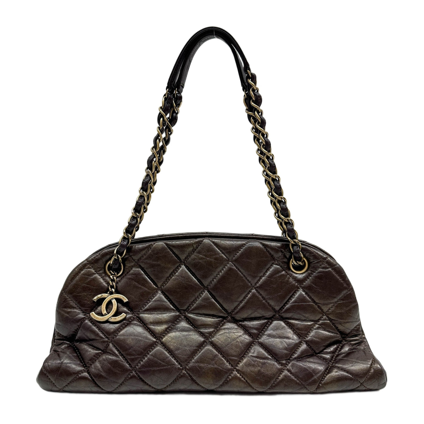 Mademoiselle 2012 Dark Brown Leather Shoulder Bag