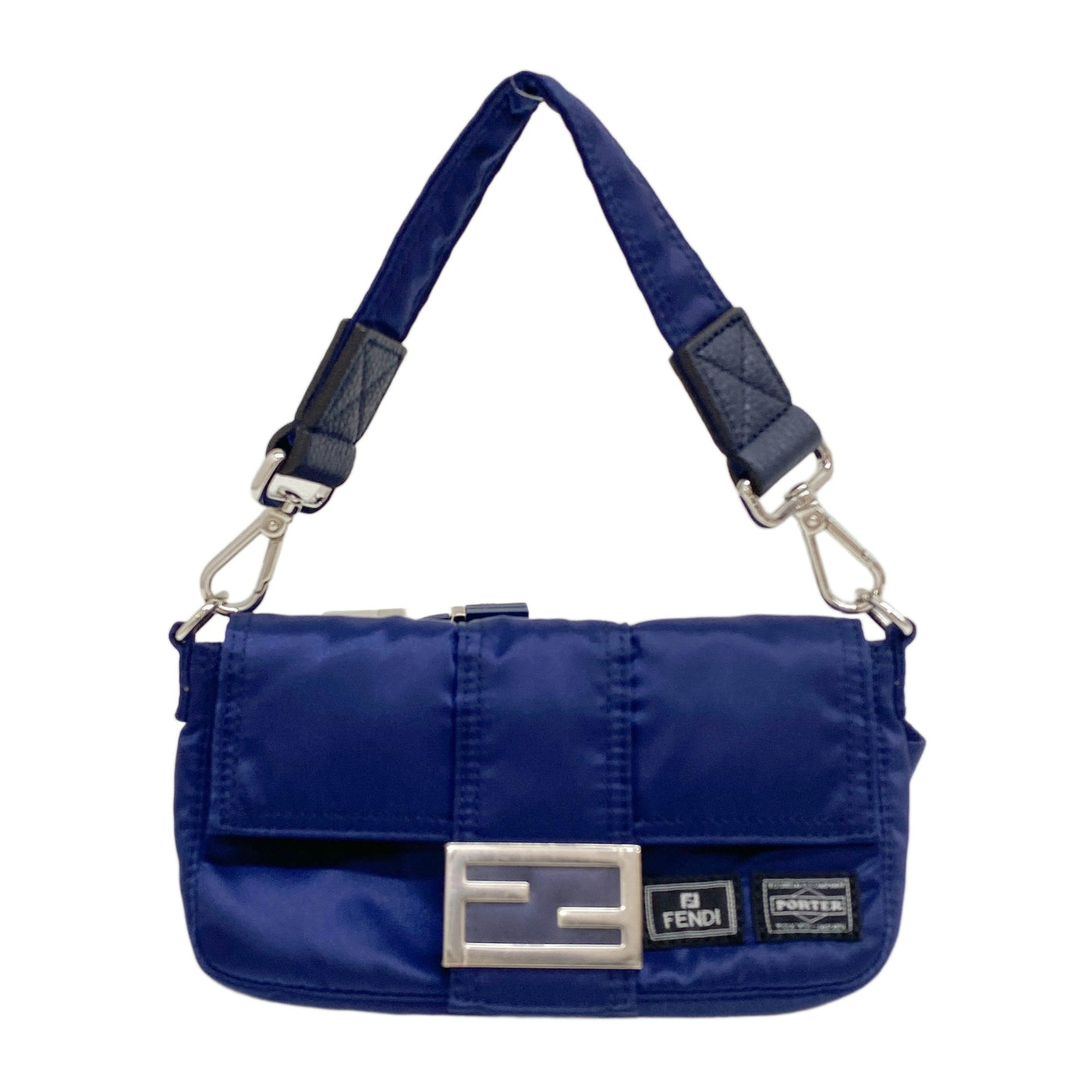 Fendi x Porter Baguette Blue Nylon Belt Bag