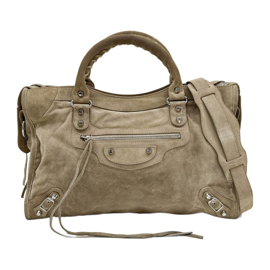 The City Tan Suede Two Way Bag